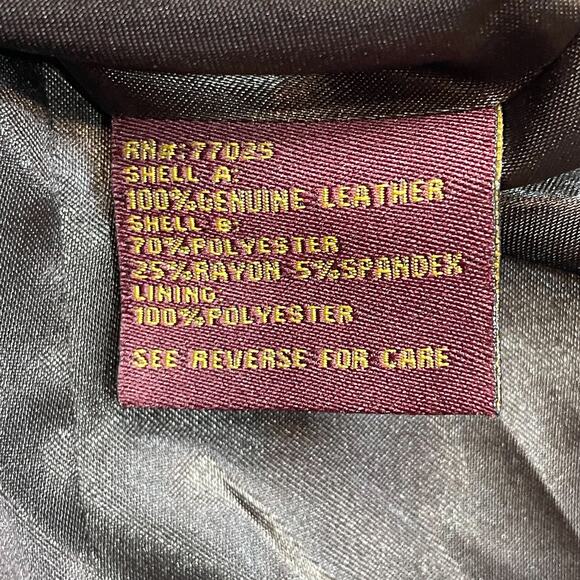 Hal Rubenstein Tan Brown Leather Jacket Coat Lined Ponte Stretch SZ 1X C101686 - Picture 6 of 8